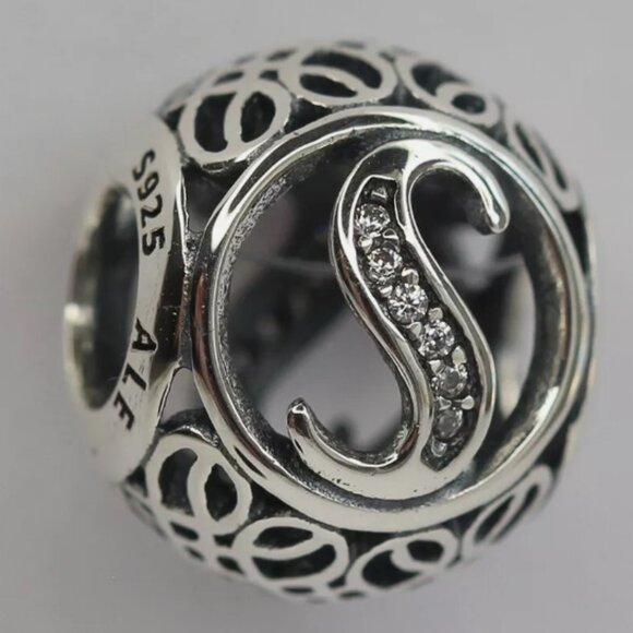Pandora Initial Alphabet Character Letter S Charm - Picture 2 of 2